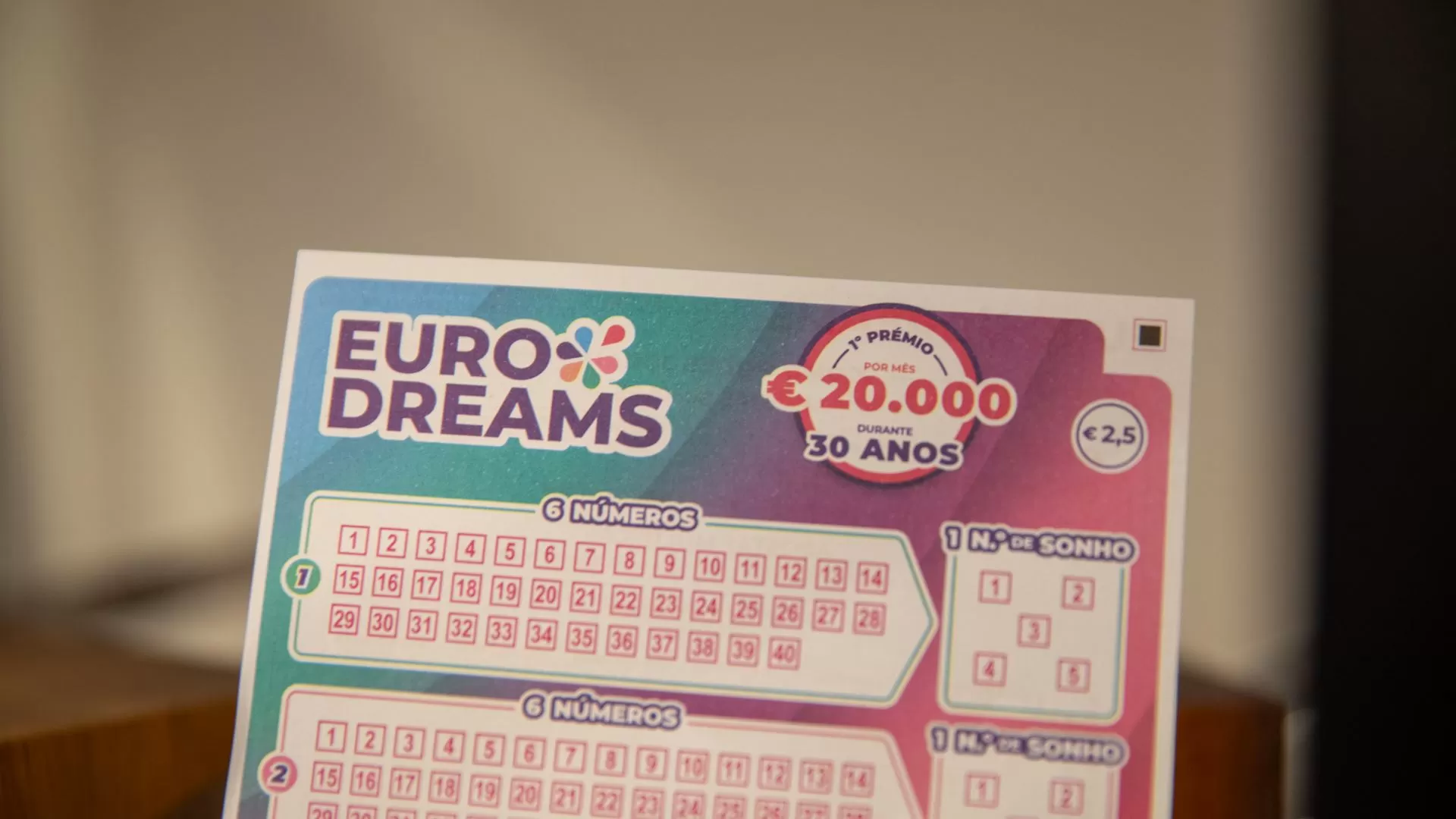 EuroDreams. Chave vencedora desta quinta-feira