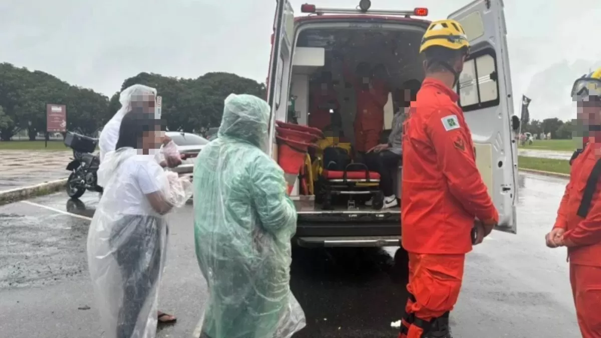 Queda de raio atinge manifestação em Brasília e deixa dezenas de feridos