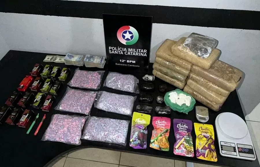 Carga milionária de drogas é apreendida durante ação da PM em SC