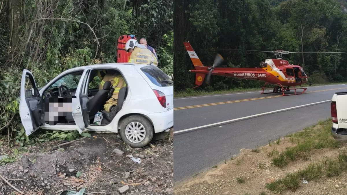 Acidente na BR-470, em Apiúna, deixa motorista ferido
