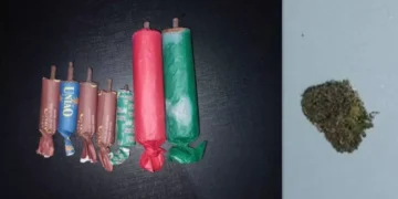 Jovem de 20 anos lança rojão em via pública e é abordado pela PM em Timbó