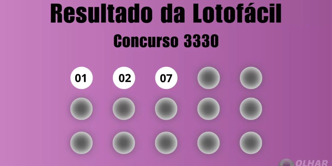 Lotofácil 3330: veja resultado de hoje, quarta-feira (26)