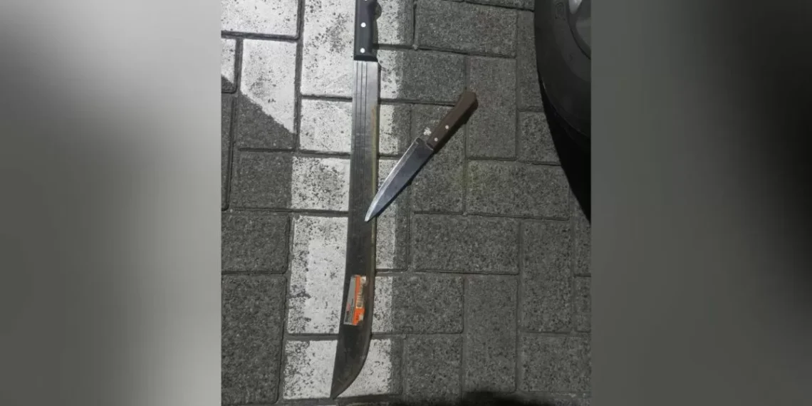 Embriagado e armado com facão, homem causa preocupação e é abordado pela PM em Blumenau