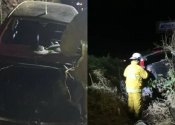 Condutor fica gravemente ferido após saída de pista na BR-470, em Indaial