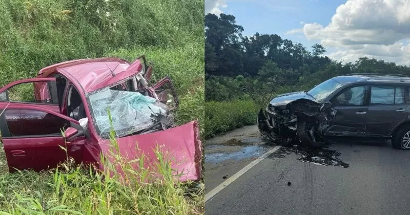 Fuga após roubo termina em grave colisão na BR-101 e deixa quatro feridos