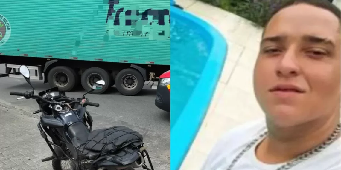 Identificado motociclista de 24 anos que morreu em colisão com carreta em Blumenau