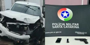 Homem é preso após roubar carro com duas crianças dentro em SC; uma delas ficou ferida