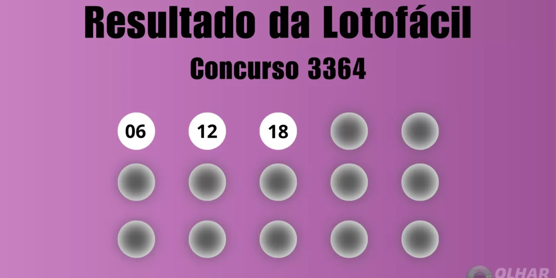 Lotofácil 3364: veja resultado de hoje, quarta-feira (09)