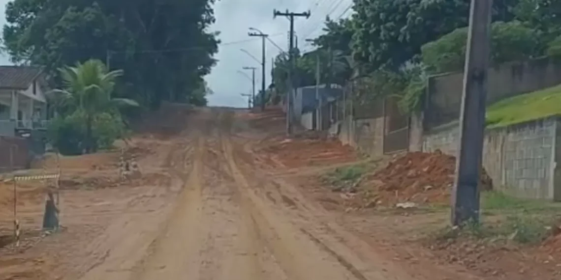 Obra na Rua Santa Catarina, em Timbó, é paralisada por determinação do Tribunal de Contas