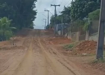 Obra na Rua Santa Catarina, em Timbó, é paralisada por determinação do Tribunal de Contas