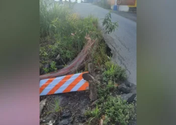 Moradora denuncia buraco na BR-470 que faz carros e caminhões caírem em Indaial