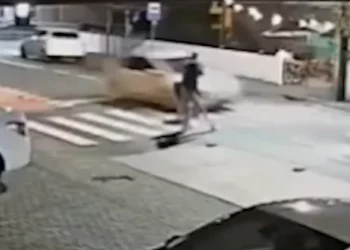 Homem é atropelado na faixa de pedestres e motorista foge em Blumenau