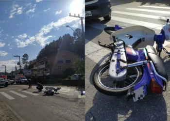 Idosa morre após ser atropelada por moto na faixa de pedestres em Brusque