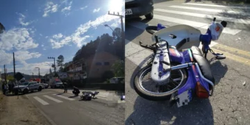 Idosa morre após ser atropelada por moto na faixa de pedestres em Brusque