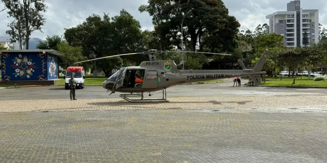UPA de Timbó realiza primeira transferência aeromédica de paciente com apoio do Águia-01