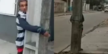 Suspeito de furto é amarrado em poste e agredido por moradores em Itajaí