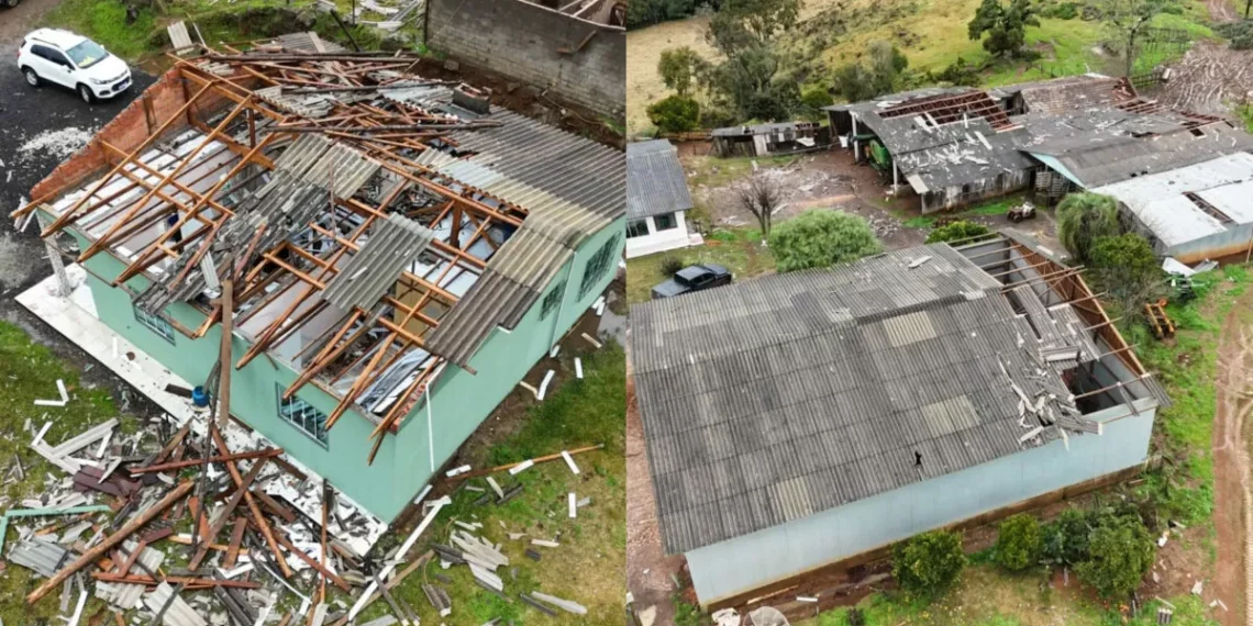 Seis tornados são confirmados em Santa Catarina durante a chegada do inverno