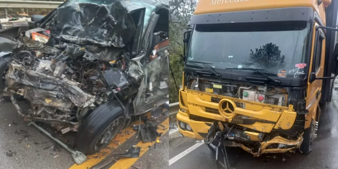 Choque fatal: mulher morre presa às ferragens em rodovia de Ituporanga