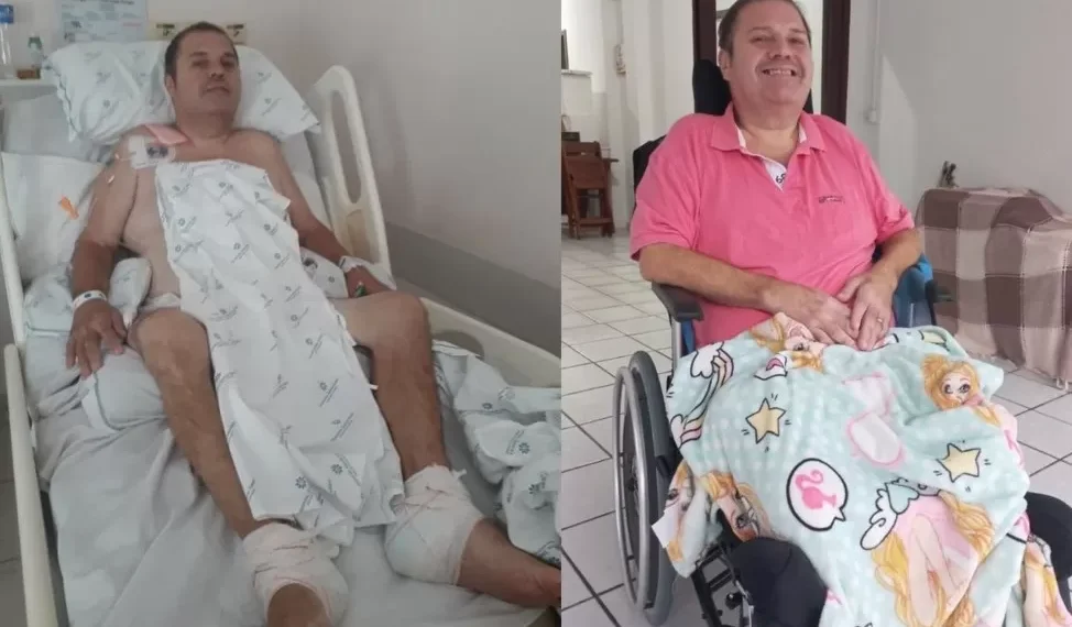 Clóvis enfrenta tetraparesia após acidente que agravou doença autoimune e precisa de ajuda para continuar o tratamento