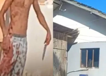 Homem é encontrado ensanguentado após ameaçar familiares com faca e destruir residência, em Ascurra