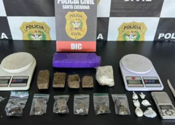 Denúncias anônimas levam à prisão de dois homens em ponto de tráfico de drogas em Indaial