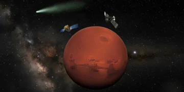 Veja novas imagens do visitante interestelar 3I/ATLAS passando por Marte