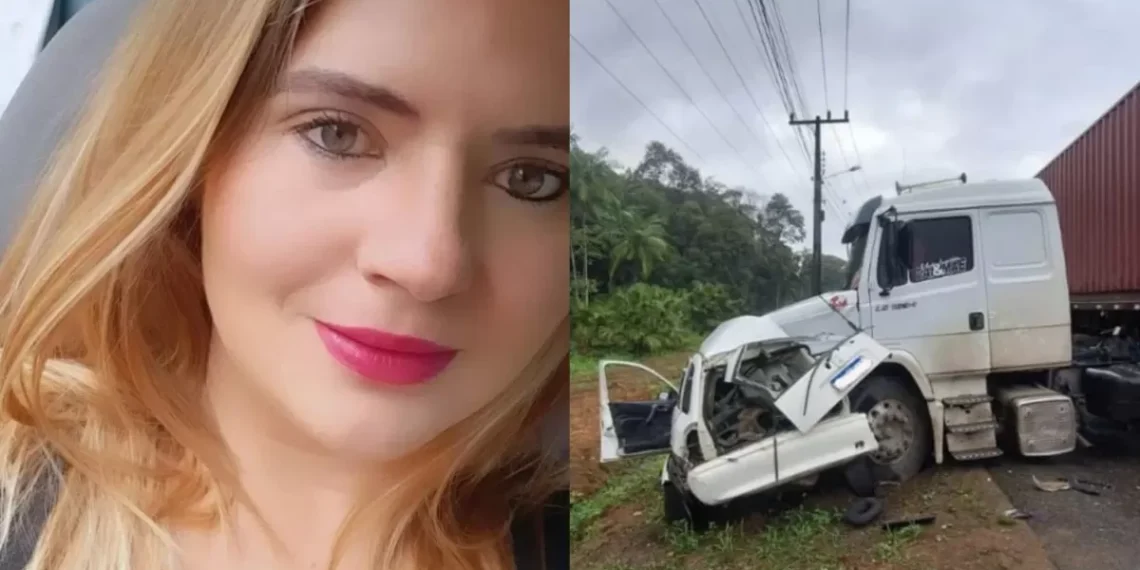 Timboense morre em colisão entre carro e caminhão na SC-110, em Jaraguá do Sul