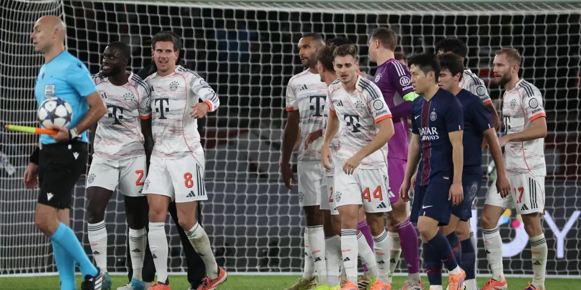 Bayern vence em casa do campeão europeu PSG, mesmo reduzido a dez