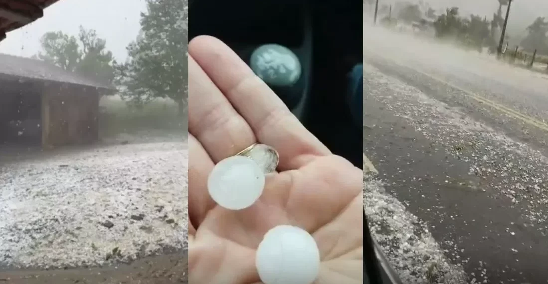 Vídeo: Temporal com granizo bloqueia rodovias e assusta moradores em várias regiões de SC
