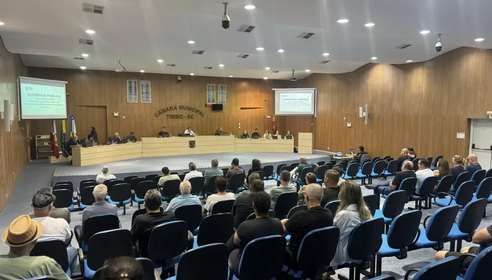 Câmara de Timbó discute alterações no perímetro urbano e novas regras de uso e ocupação do solo em audiência pública