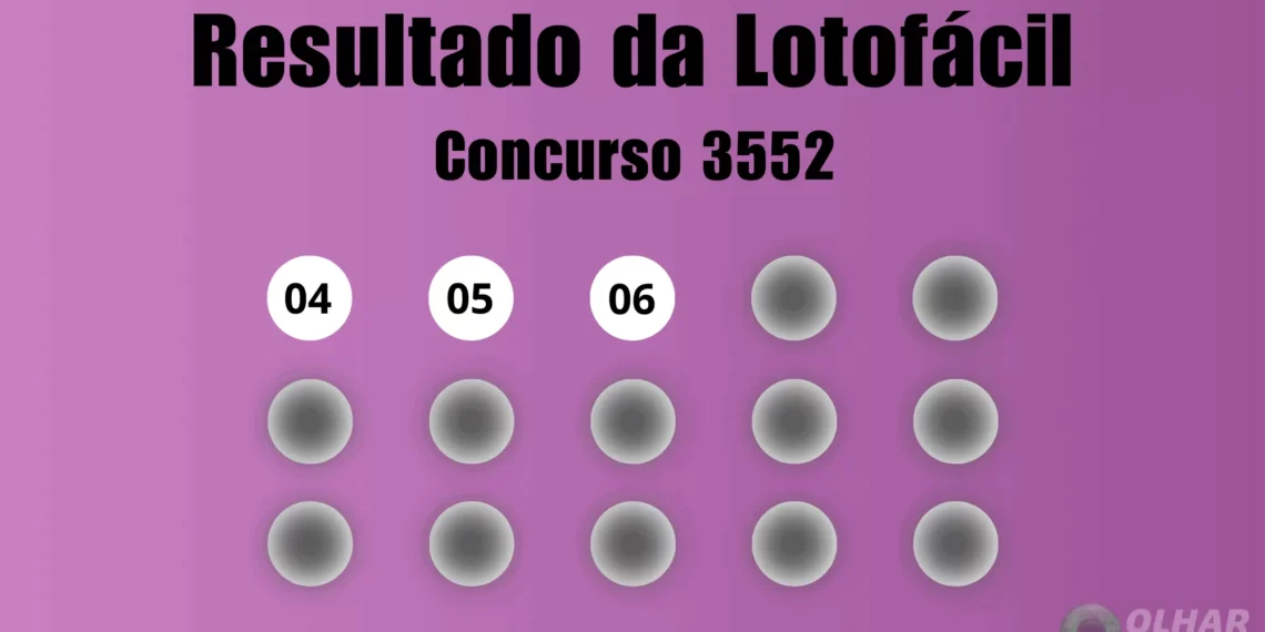 Resultado da Lotofácil de hoje: veja números e ganhadores do concurso 3552 (terça, 02/12)