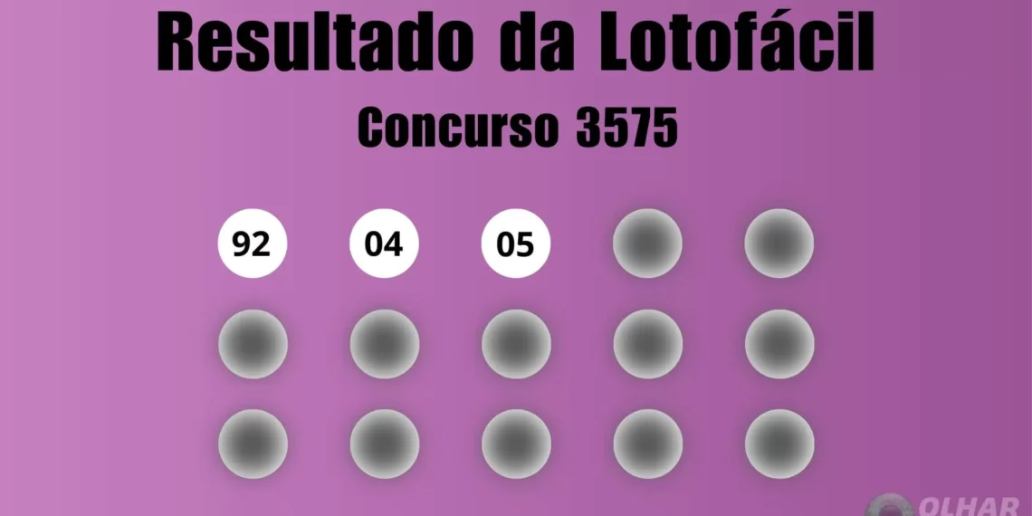 Resultado da Lotofácil de hoje: veja números e ganhadores do concurso 3575 (terça, 30/12)