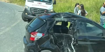 Colisão entre carro e moto deixa feridos e mobiliza resgate na BR-470, em Ascurra