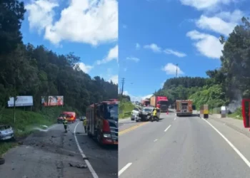 Acidente em rodovia de SC deixa duas mortes, entre elas uma criança de 11 anos