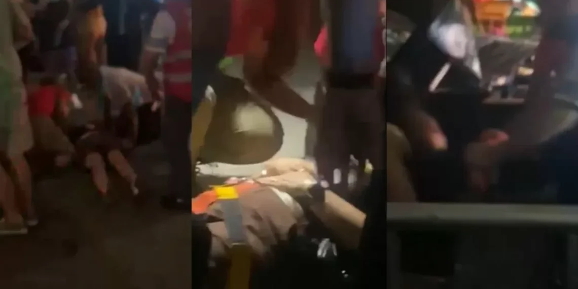 Camarote cede durante Festival Réveillon Itajaí 2026 e acidente deixa feridos