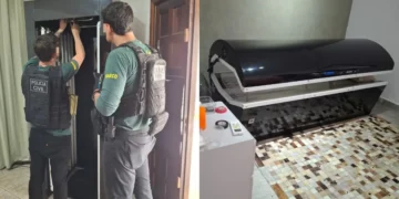 Operação em Indaial apreende equipamentos de bronzeamento artificial com radiação UV