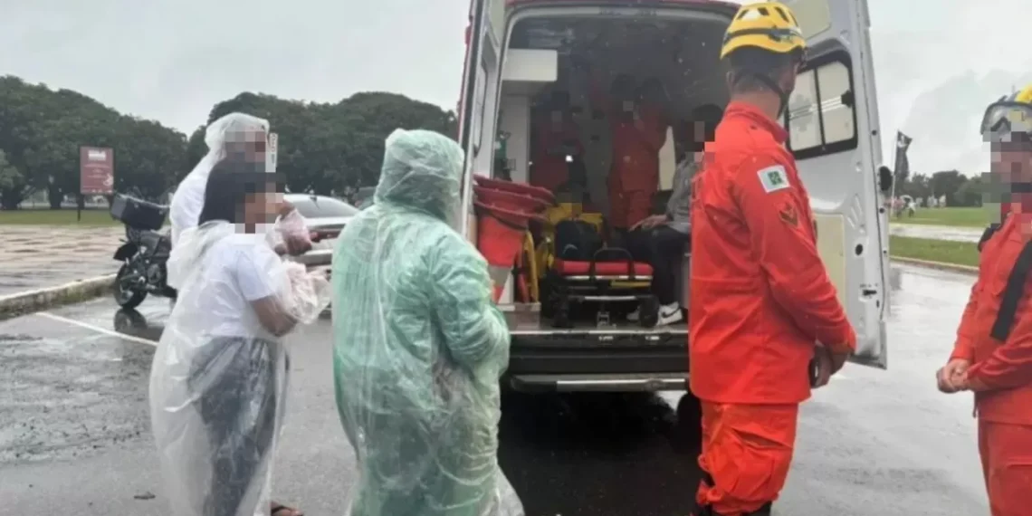 Queda de raio atinge manifestação em Brasília e deixa dezenas de feridos