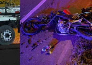 Grave colisão entre moto e caminhão deixa motociclista em estado crítico na BR-470, em Apiúna