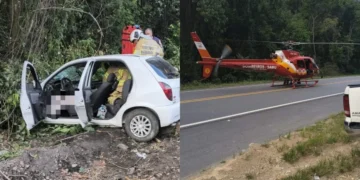 Acidente na BR-470, em Apiúna, deixa motorista ferido