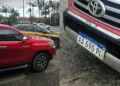 Após ser furtada em SC, picape argentina é recuperada com placas adulteradas durante fiscalização da PRF